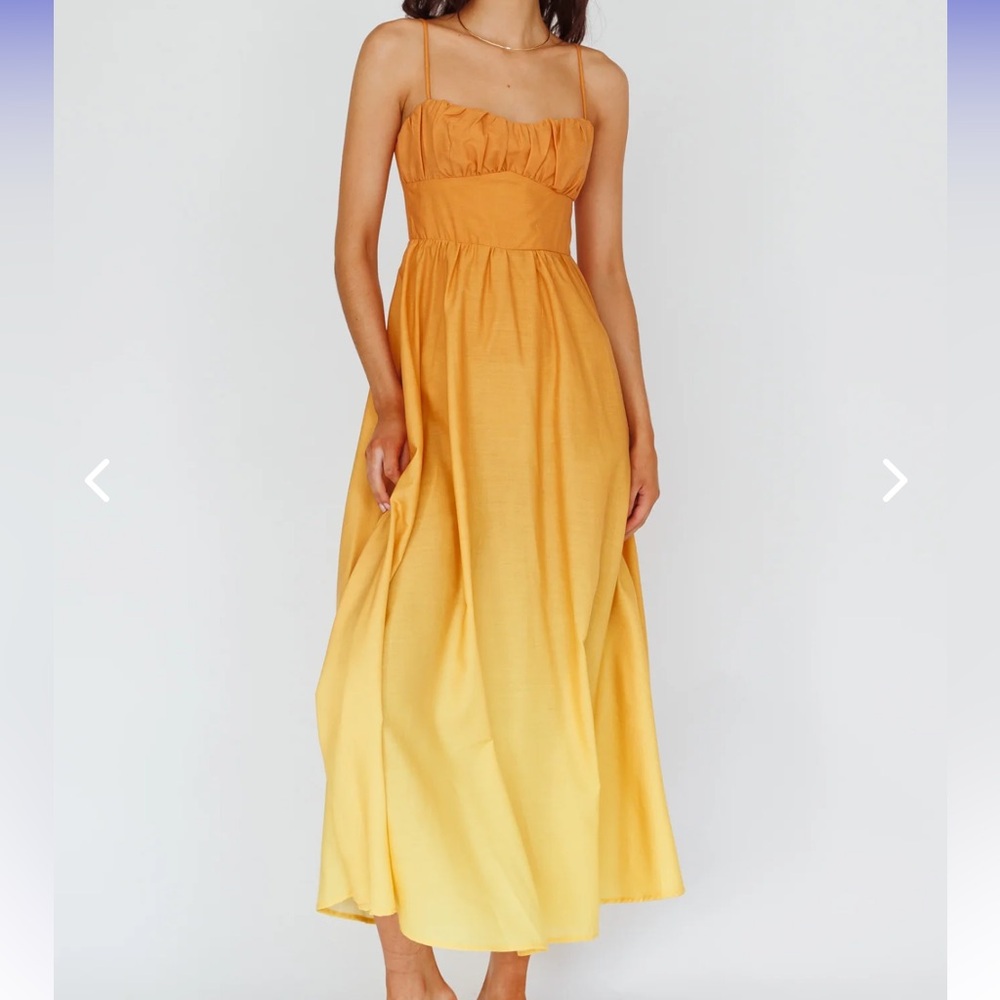 CLARABELLE GATHERED BUST MIDI DRESS